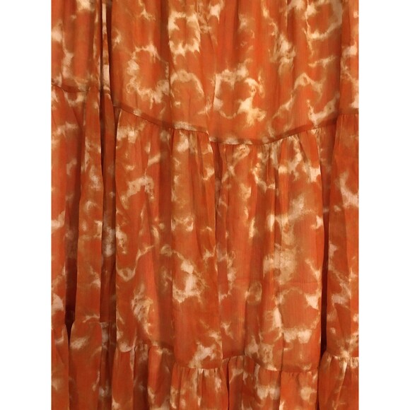 Linea by Louis Dell'Olio - Tie Dye Boho Skirt - Orange Large L - Picture 3 of 3